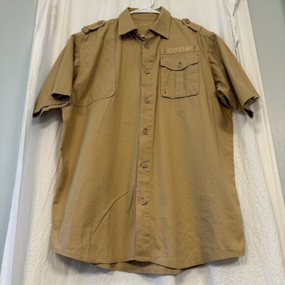 Coogi Australia XL Khaki‎ Button-up Safari Camp Shirt Steven Irwin Zookeeper - Picture 5 of 16